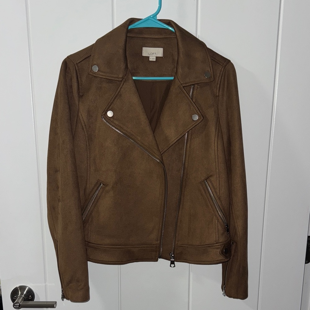 LOFT Tan Faux Leather Women's Jacket